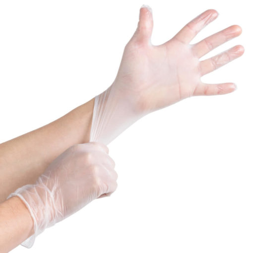 Powder free disposable vinyl gloves